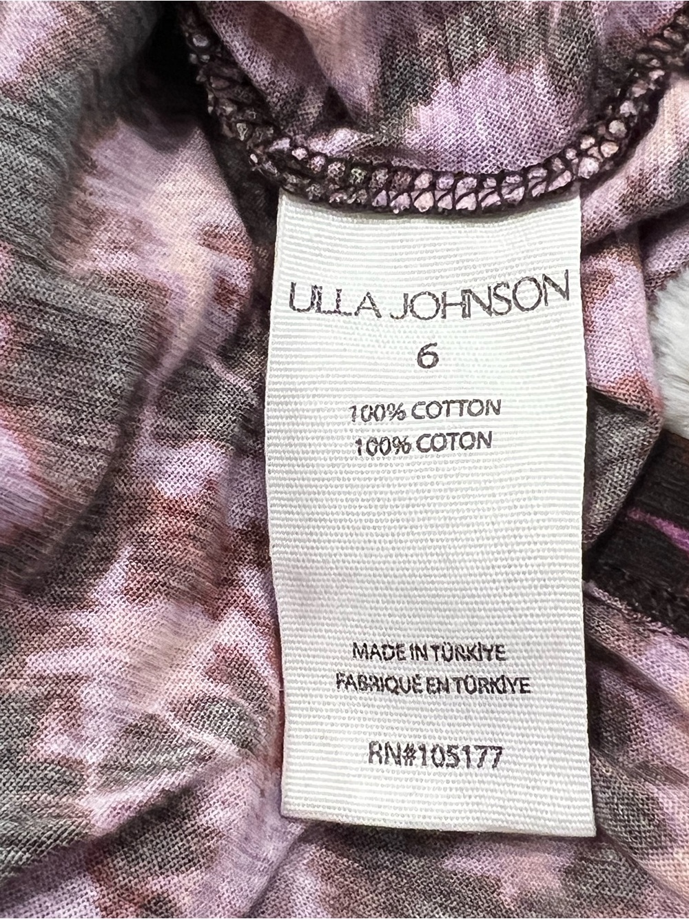 Ulla Johnson Freya Cutout Tie-Dyed Cotton-Jersey Midi Dress Sz-6 - Picture 11 of 12